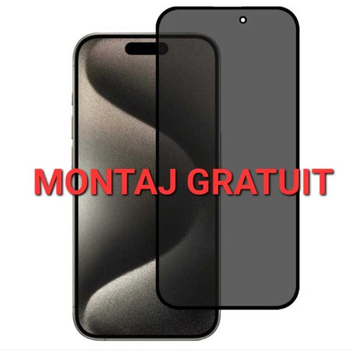 Folie Privacy iPhone 15 14 13 12 11 Pro Max Plus XS Max XR Xs X