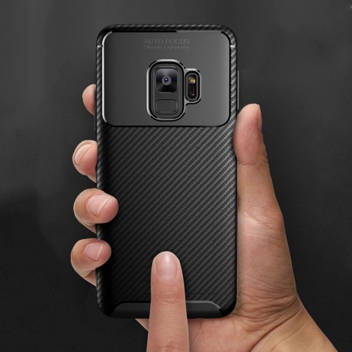 HuHusa Safe Case Silicon Carbon Neagra, Black - Samsung S9 S9 Plus