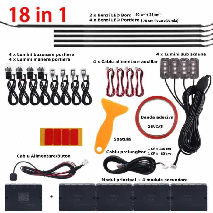 Kit 18 in 1 lumini ambientale dinamice,Symphony,wireless CURIER GRATIS