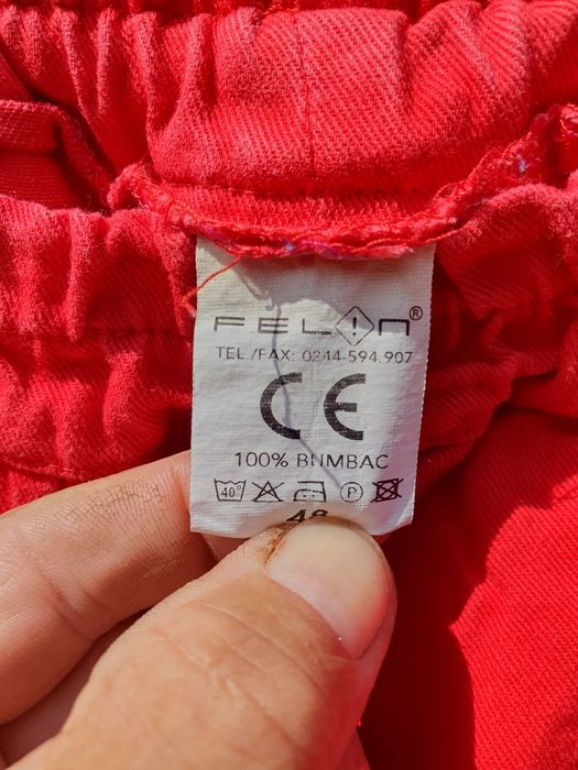 Costum salopeta rosu 46 / bumbac