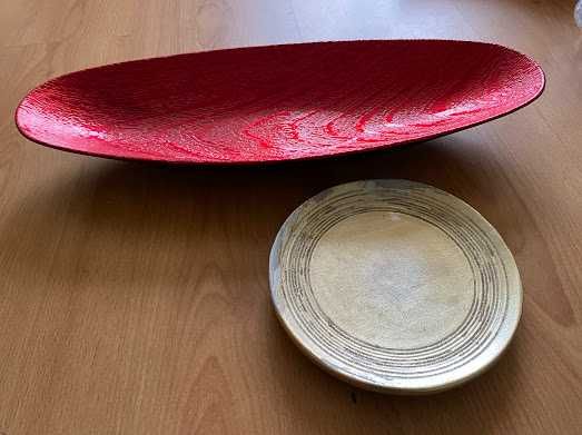 Красиви стъклени коледни чинии/плата и други