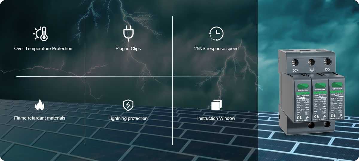 SUNTREE DC Арестор/Катоден отводител 600v/800v/1000v/1500v- 20-40KA