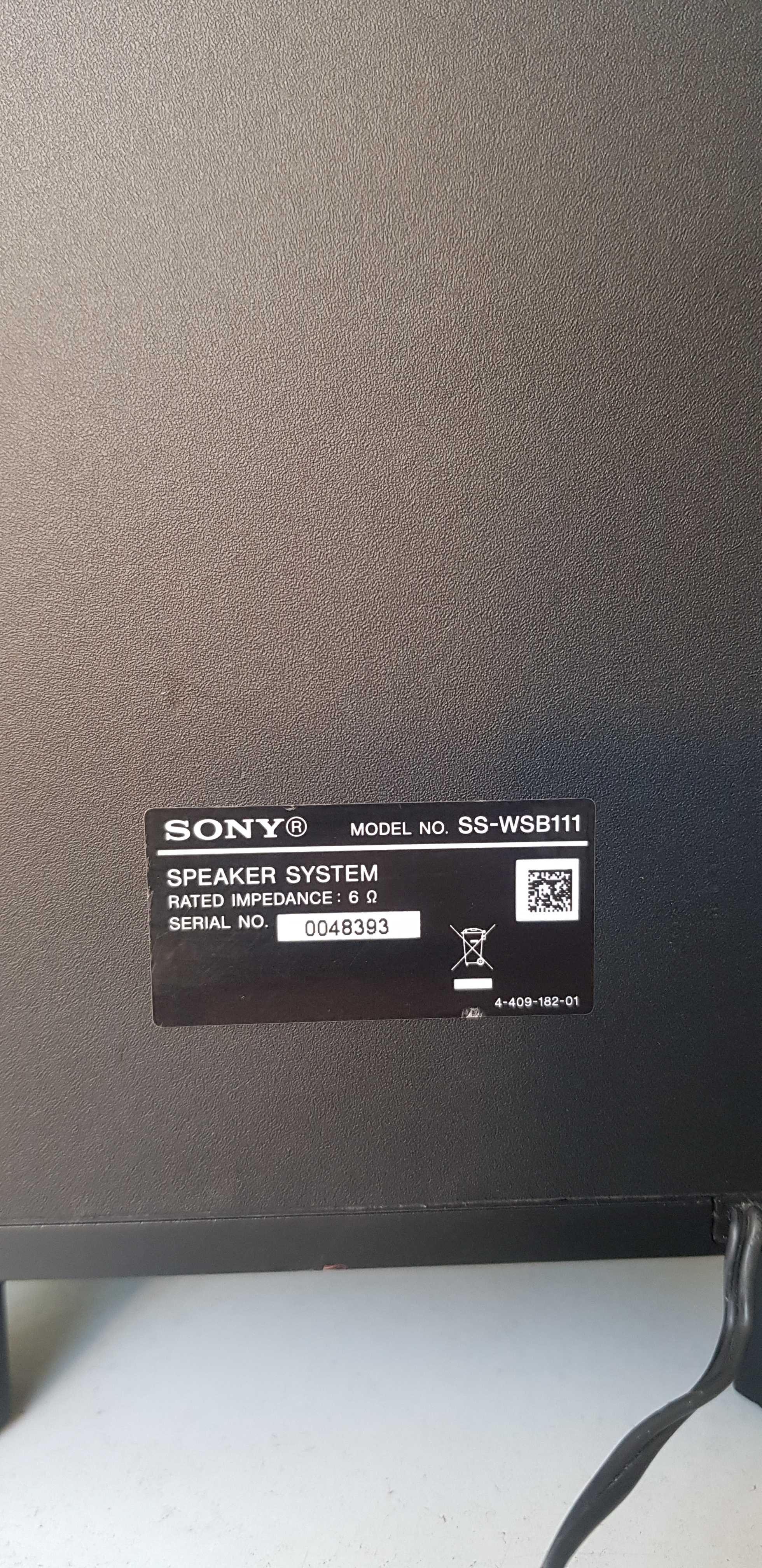 Sony SS WSB 111 subwoofer pasiv 6 ohmi performant 125W muzica film