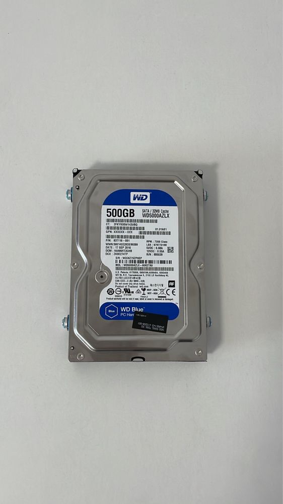 Hard disk Western Digital Blue, 500 GB, 7200 RPM, SATA 6GB/s, 3.5 inch