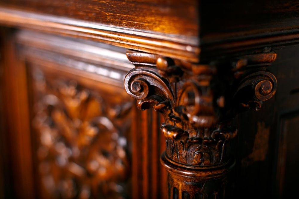 Mobila Baroque Vintage Bufet lemn masiv , Franta Mid XIX