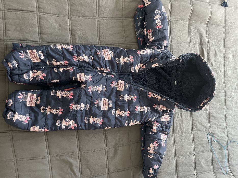 2 бр. детски топъл подплатен космонавт за момиче, размер 98 см