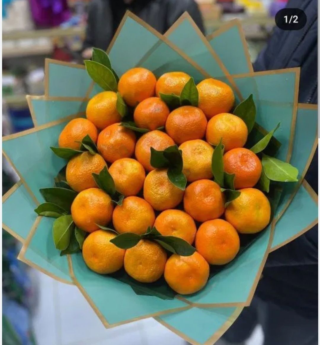 Mandarinli buketla arzon sifatli va yangi