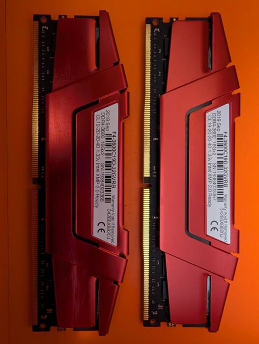 32GB (2x16GB) DDR4 RAM памет: G.Skill Ripjaws V, DDR4-3600 CL19