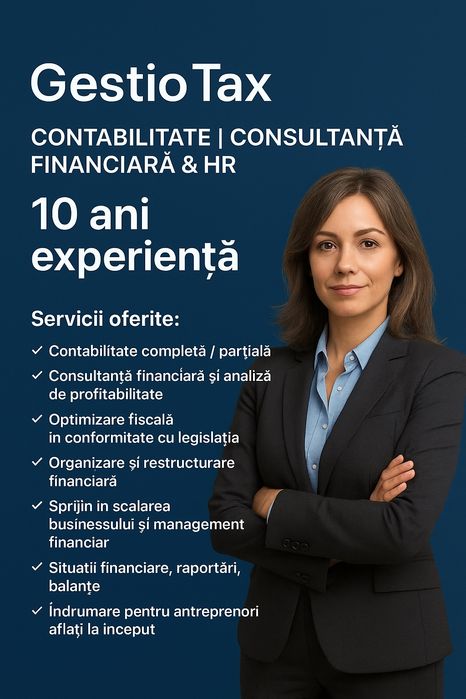 Contabilitate , Consultanță Financiară si HR pt  Afaceri