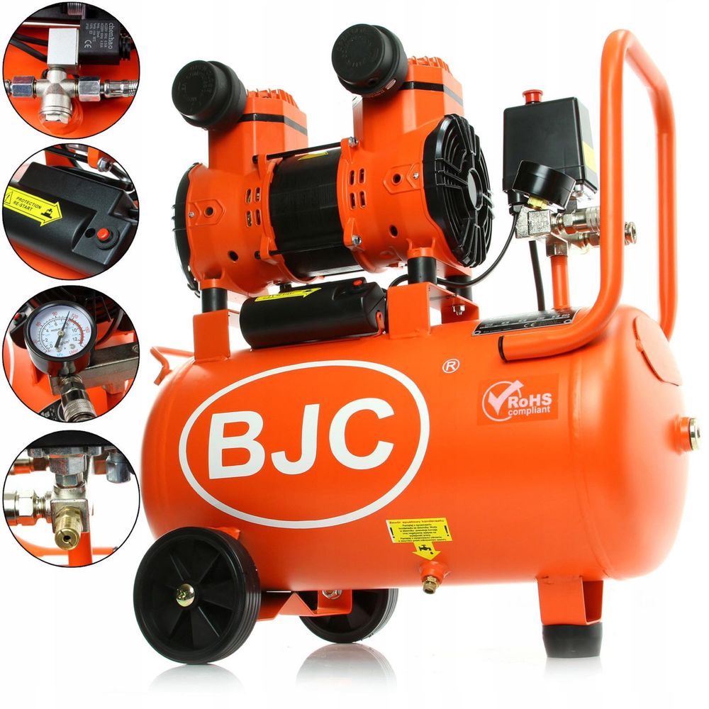 Безмаслен бутален компресор  BJC 1.5 kW, 220 л/мин, 8 бара, 24 л