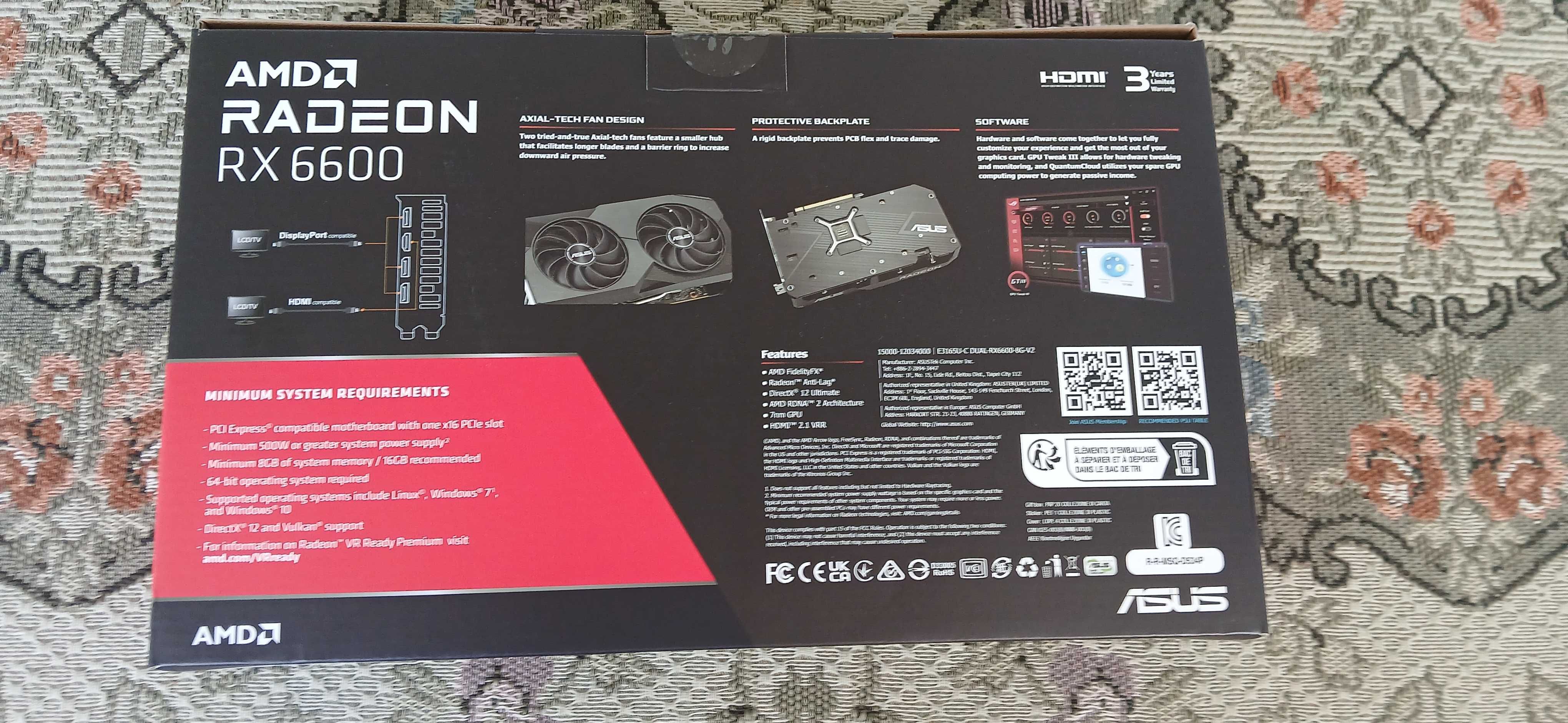asus rx6600 8gb ddr6 v2