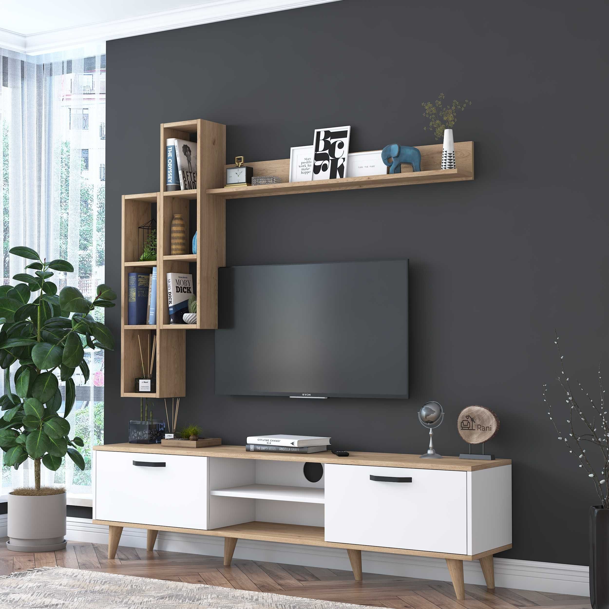 TV комплект Puzzle-home 2593, TV шкаф и два рафта, ПРОМО ЦЕНА !