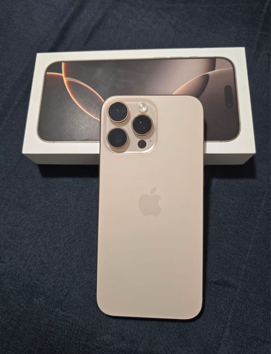 iPhone 16 pro max Desert Titanium fullbox /Schimb cu iPhone 17 pro max