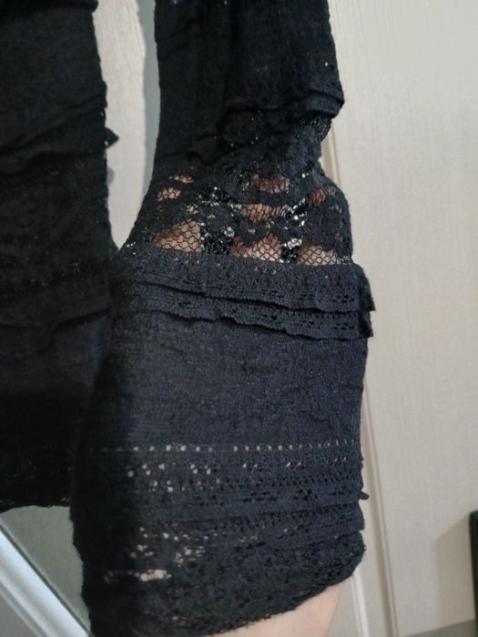 Bluză Neagră dantelă H&M mărimea S