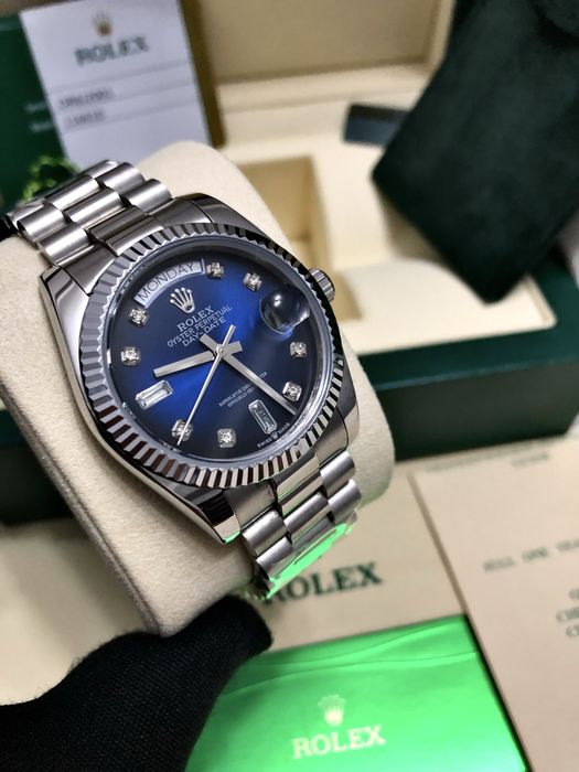 Ceas rolex day-date blue dial 36,mm lady