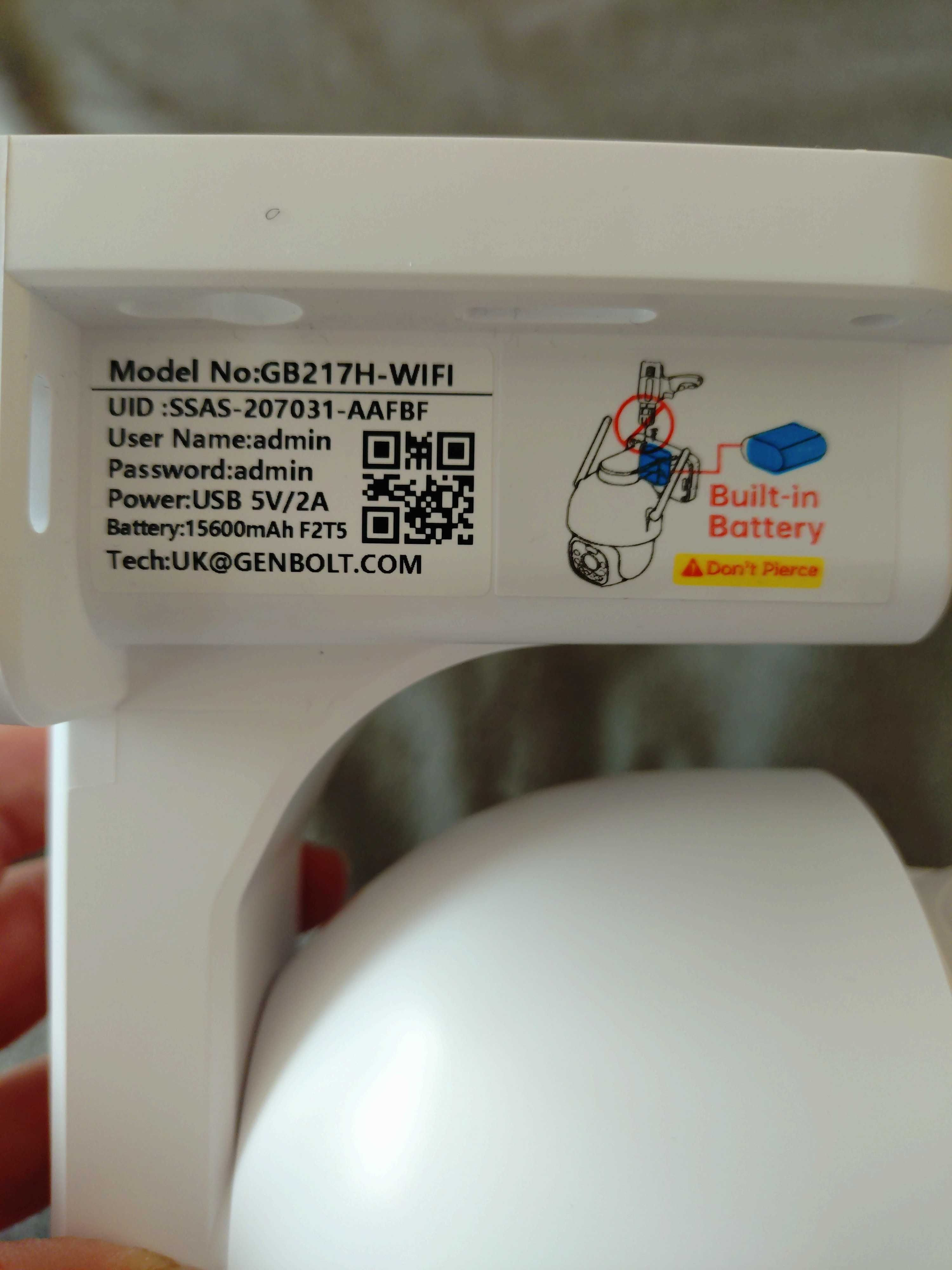 GENBOLT GB217H solar WiFi камера