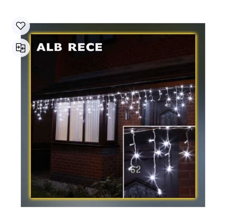 Instalație Craciun Tip Turturi SIKS, 50 Metri, 1000 Led-uri