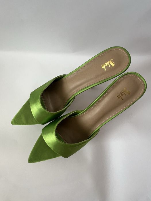 Високи зелени токчета от Shein