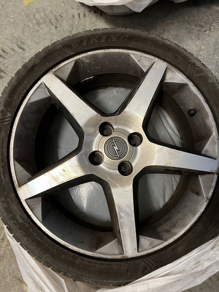 Jante penta star opel r17 4 x100 plus anvelope de vara