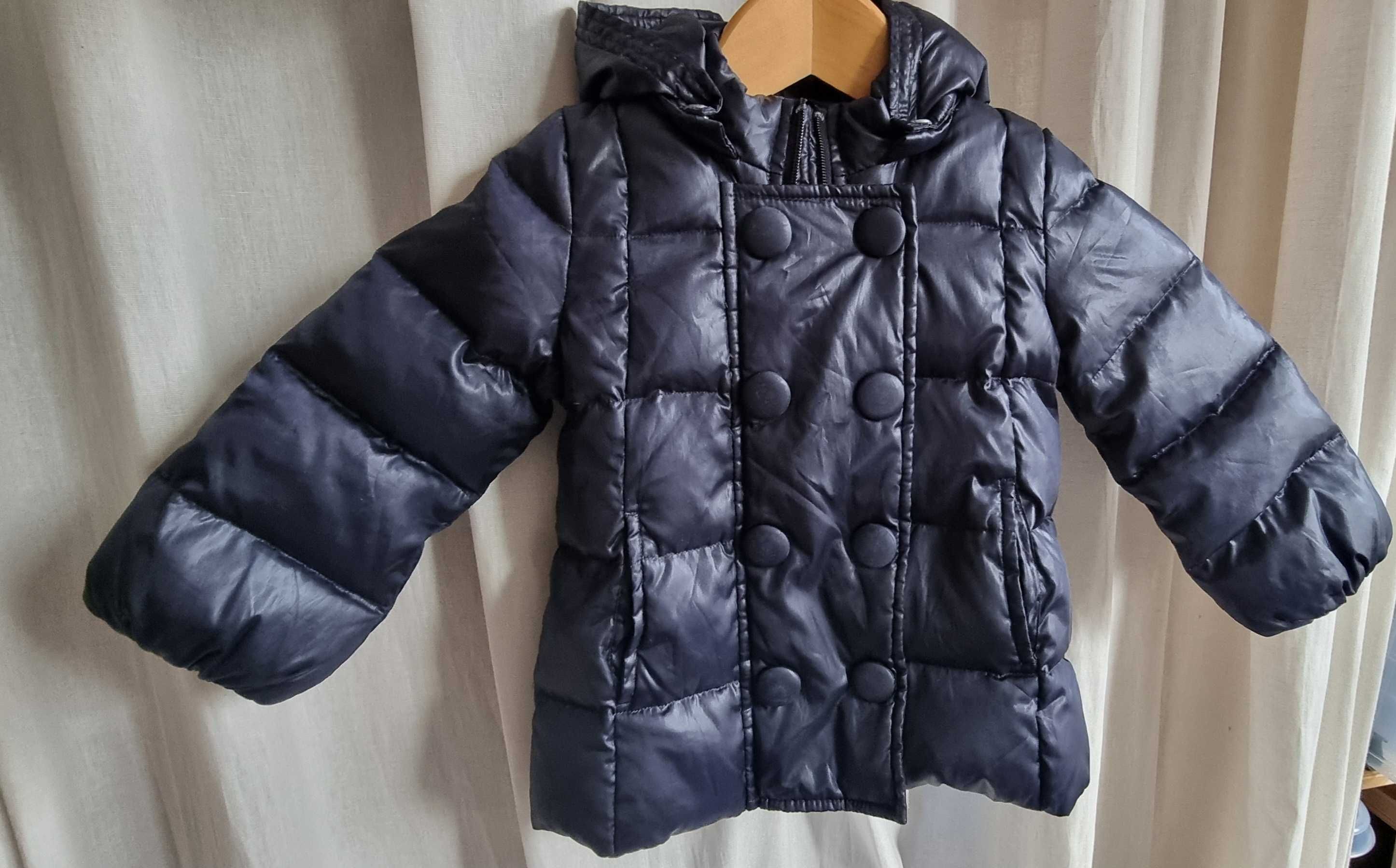 вталено зимно яке, пух и пера,  момиче, Benetton, 12-18m, 82 см.