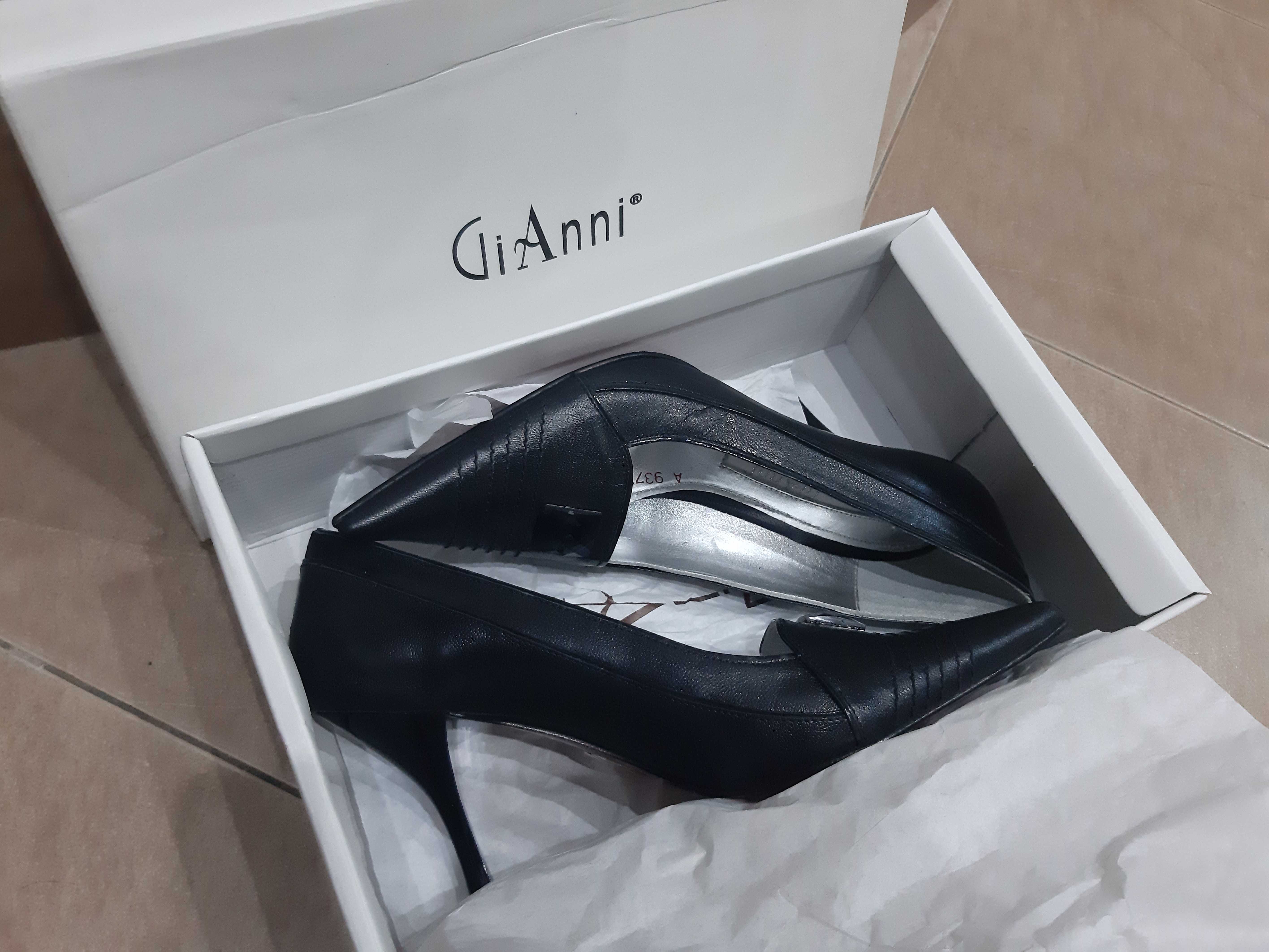Шикозни Обувки “GiAnni”Италия,ЕСТЕСТВЕНА Кожа с красив дизайн!НОВИ!№36