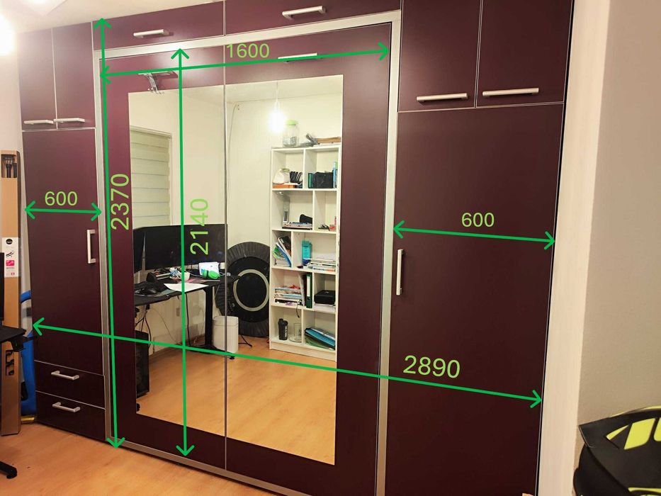 Pat rabatabil cu oglinzi - Aproape NOU!