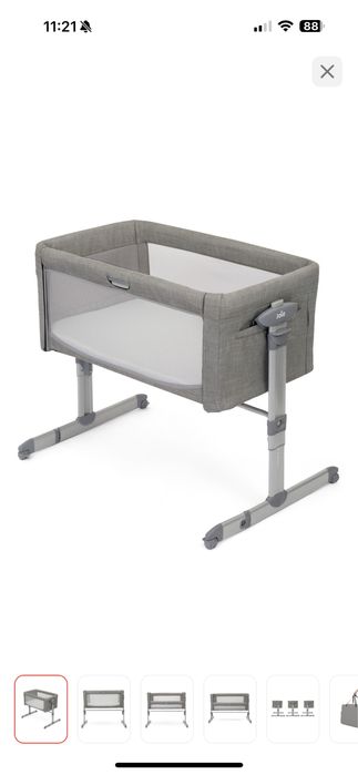 Joie манеж-кровать, ROOMIE GLIDE Foggy Gray для детей от 0 до 12 мес.