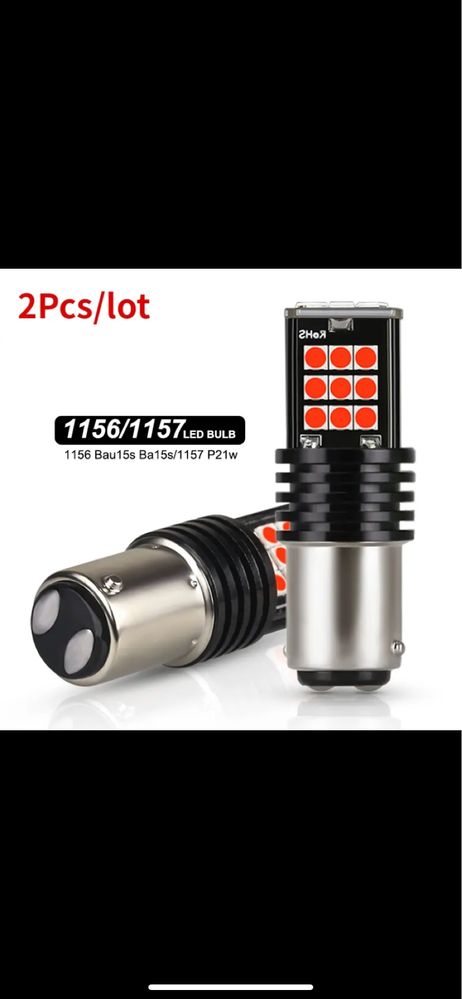 Becuri led rosii P21W