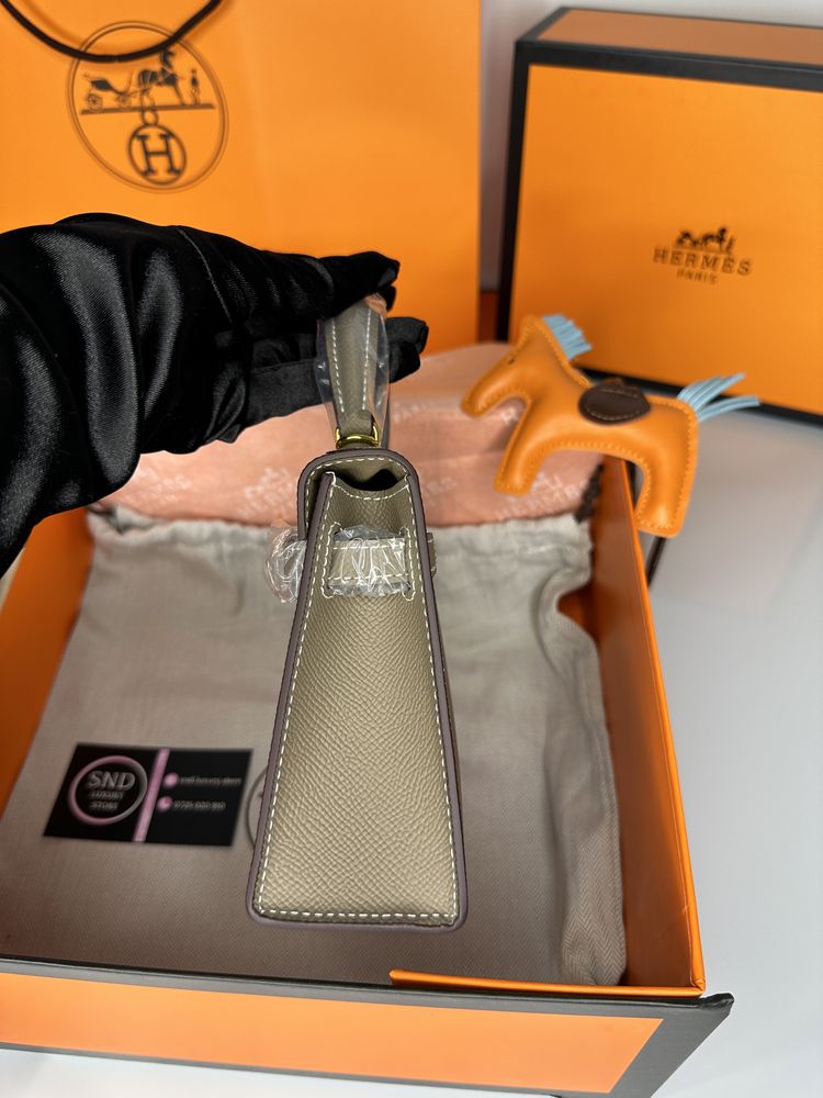 Geanta de lux HERMES Kelly mini 19 20 cm piele naturala 100% cadou