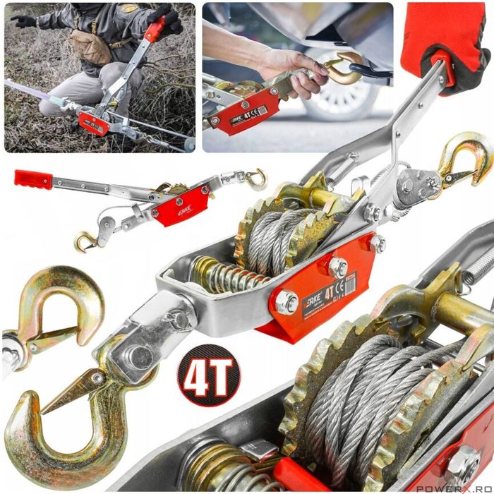 Troliu cu 2 carlige, 4 tone, 2.5m, Verke