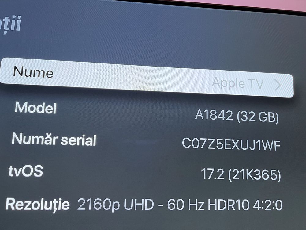 Apple TV (5th Generation) 4K 32GB HD Media Streamer - A1842