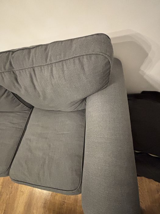 Canapea IKEA EKTORP Canapea 3 locuri, husa Hakebo gri închis