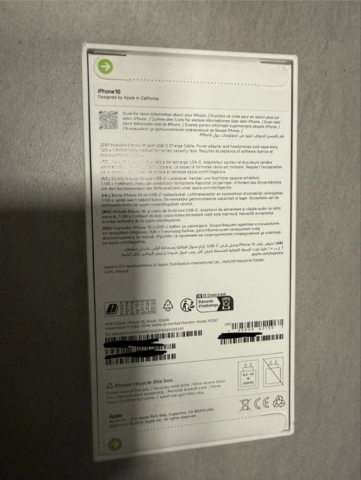 iPhone 16 128GB Black Neverlocked NOU SIGILAT