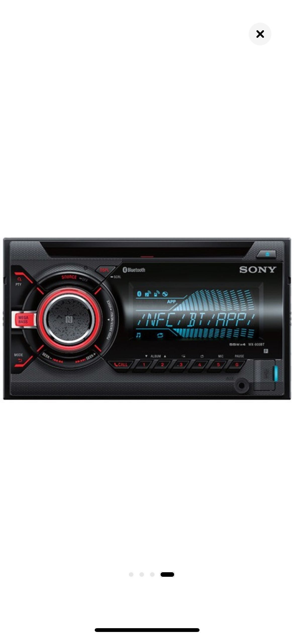 Radio CD auto Sony WX900BT, 4 x 55 W, 2DIN, USB, AUX, NFC, Bluetooth