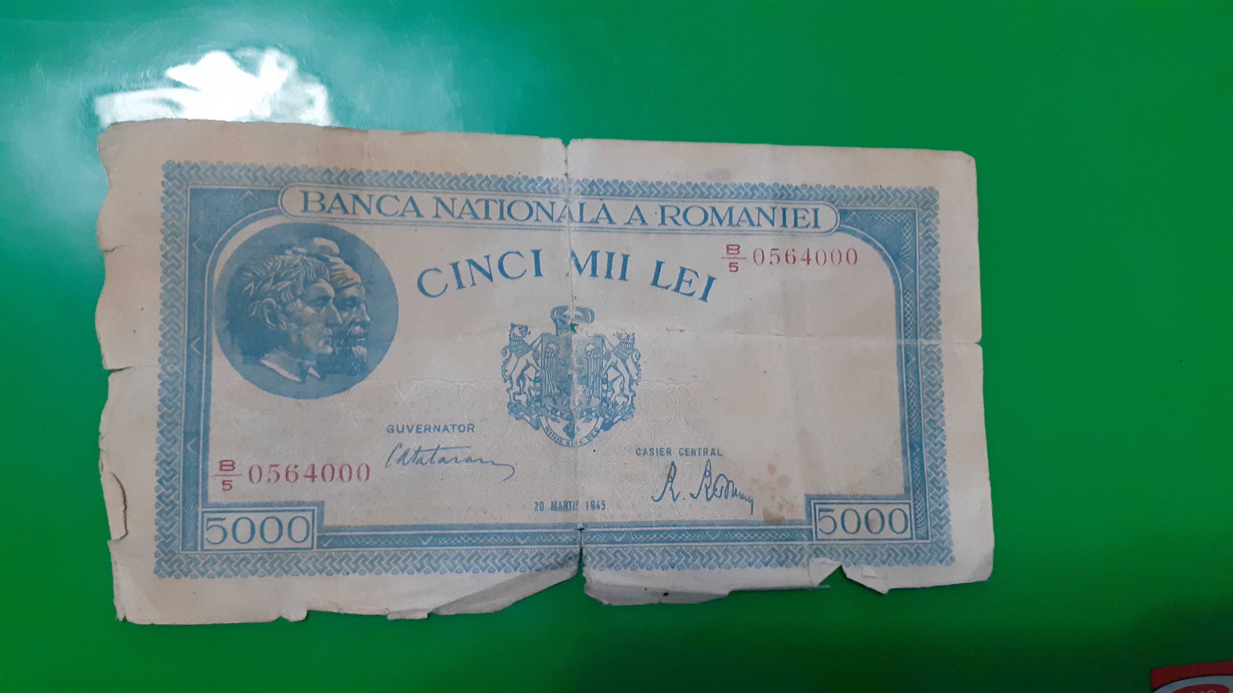 Vand bancnota 5 mii lei 1945