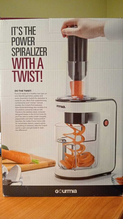 Aparat electric GOURMIA, taiat legume sub forma de spirale, 3 lame Nou