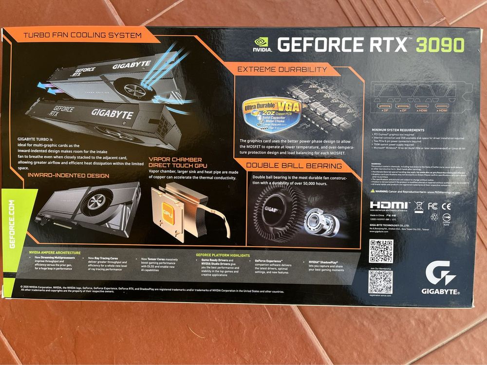 Placa video Gigabyte GeForce RTX 3090 Turbo