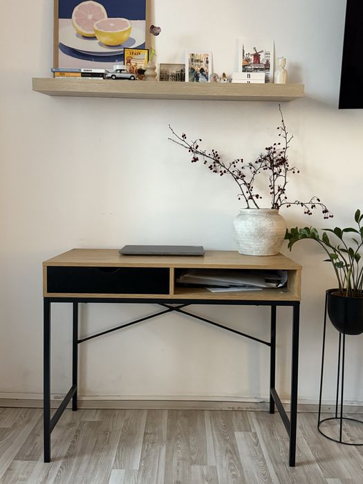 Birou TRAPPEDAL 48x95 stejar cald/negru