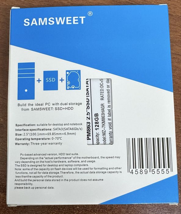 SSD SATA 128/256/512GB