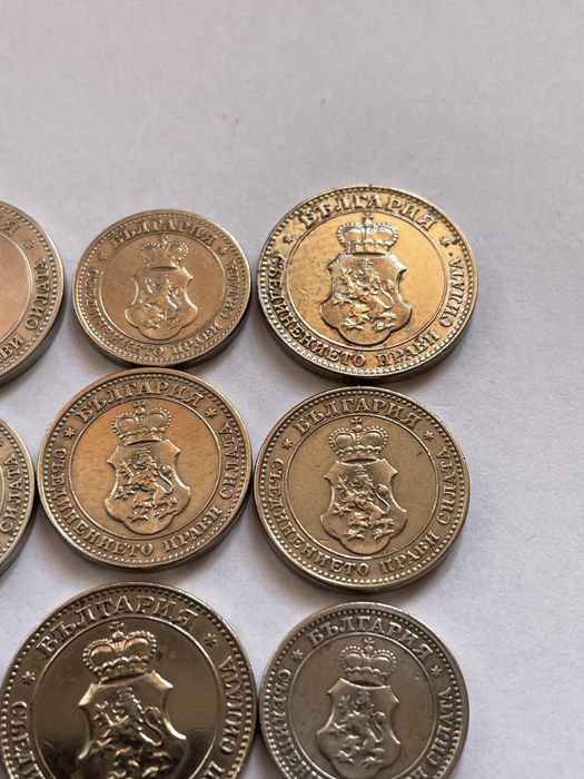 Монети 1906, 1912 и 1913 година. 5, 10 и 20 стотинки.