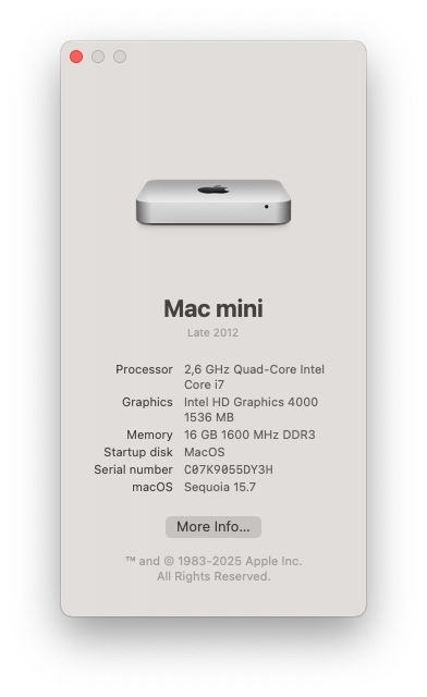 Apple mac mini i7 quad core
