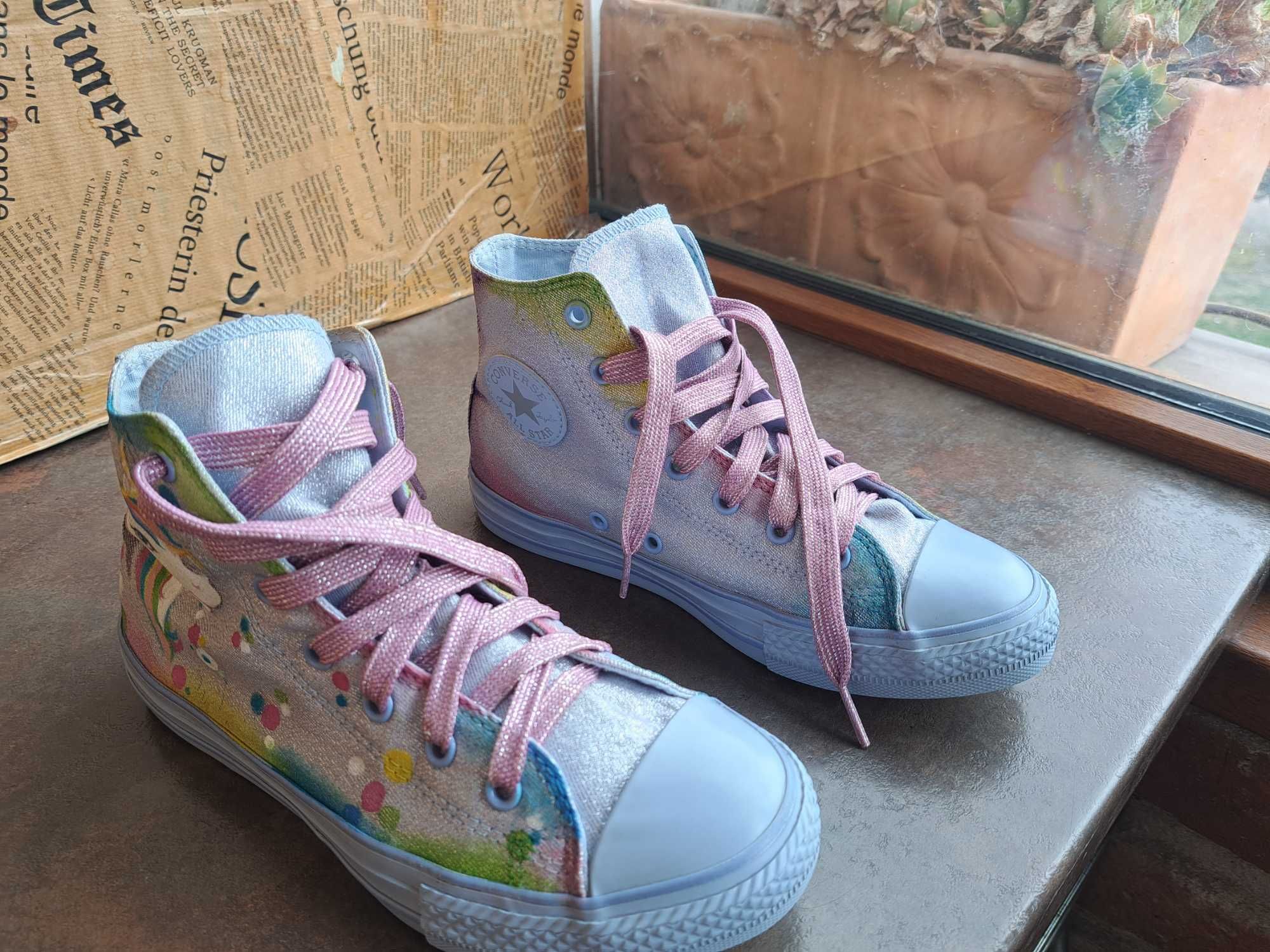 детски кецове,гуменки,спортни обувки,маратонки,Converse,35,за момиче