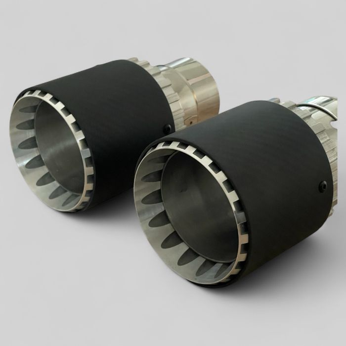 Ornament evacuare fibra de carbon 63 - 101 tips toba vw bmw audi