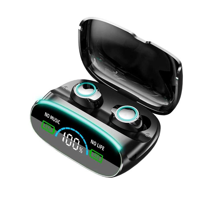 Беспроводные наушники TWS M38 + Power Bank 1200 mAh (черный)
