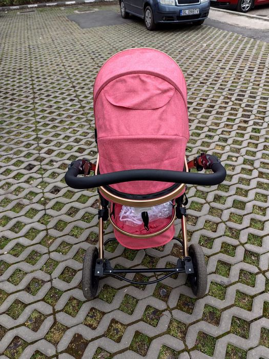 Vând cărucior 3 în 1 cu scoică pentru mașină și 2 premergătoare