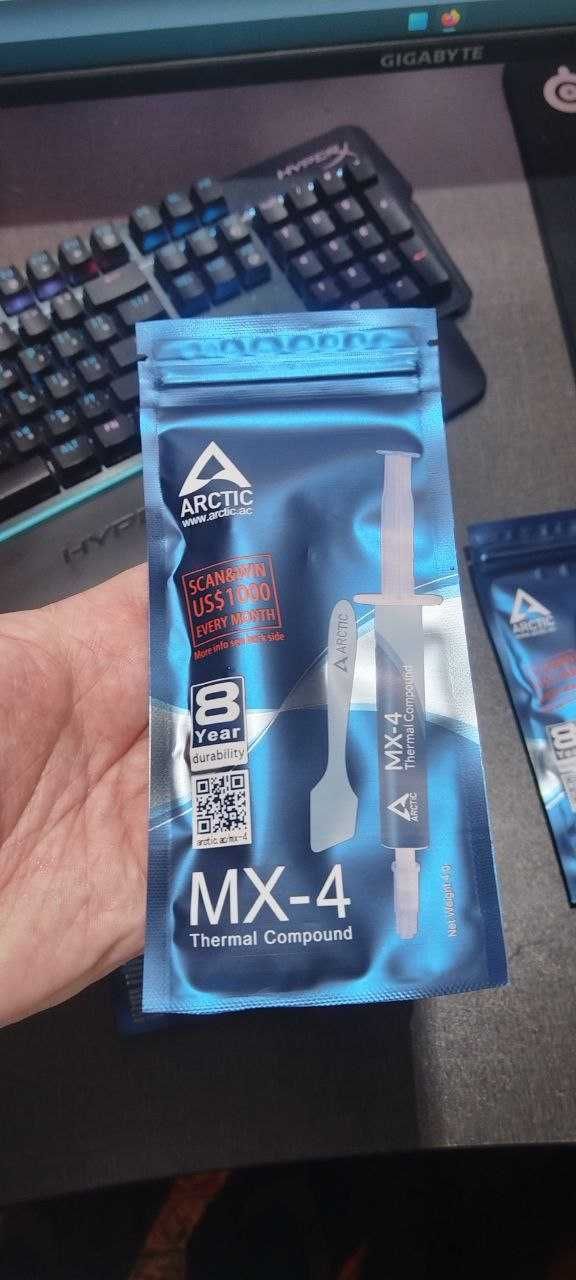 Термопаста Arctic MX-4/4Грамма Оригинал для GPU/CPU/Ноутбуков