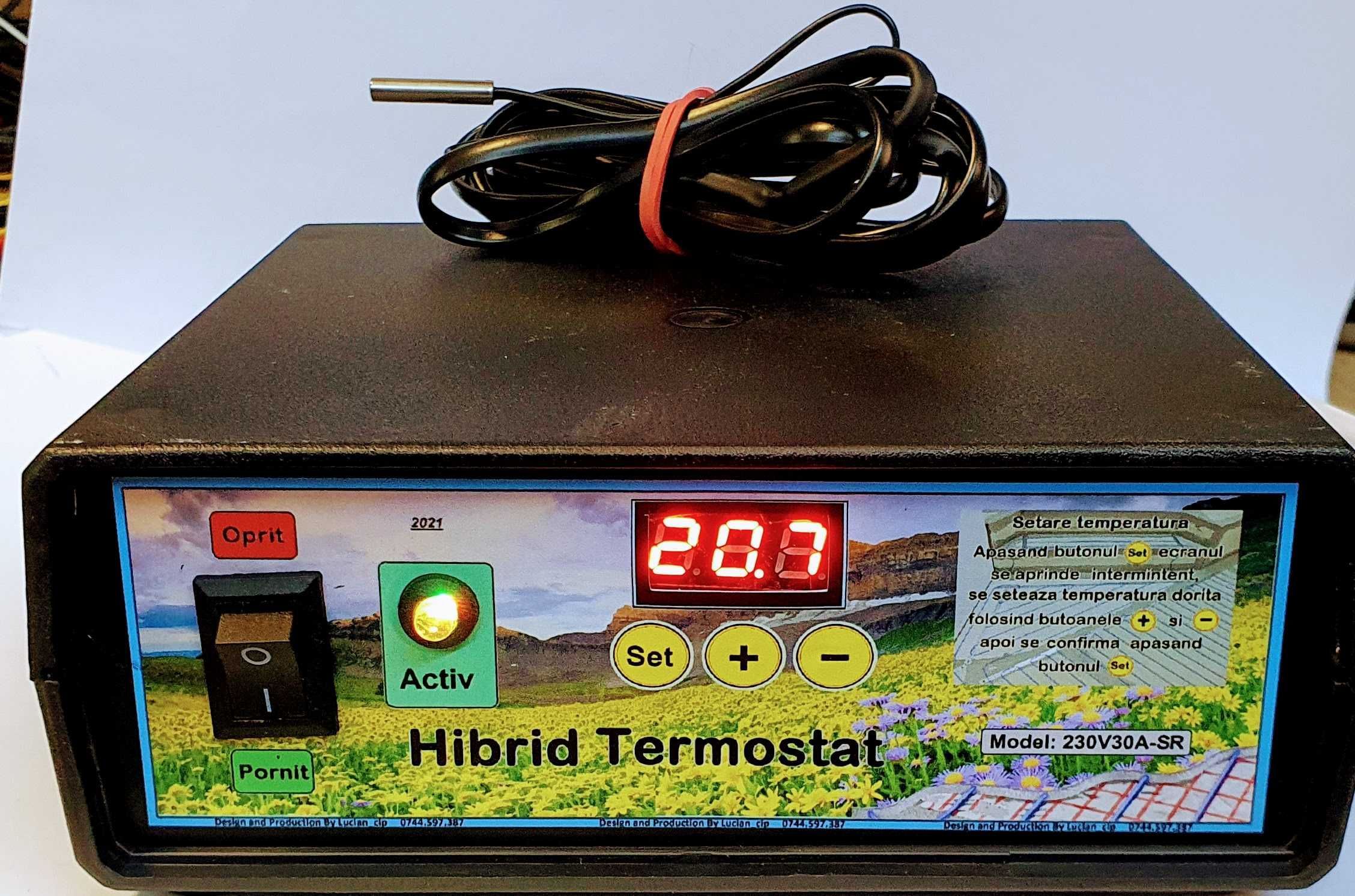 Pachet incalzire rasaduri 2-4mp termostat digital cu sonda temp.