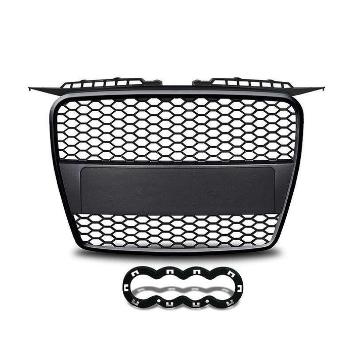 Решетка с поставка за емблема за audi a3 (2003-2008) - rs-look черна