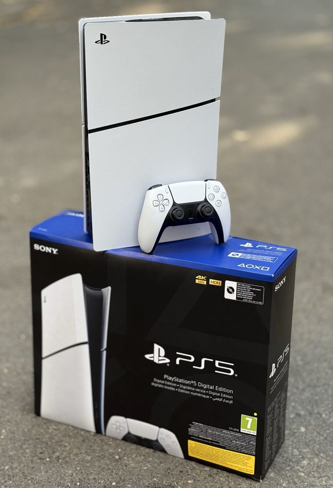 ГАРАНЦИОННА! Конзола PlayStation 5 Digital Edition (PS5) Slim, 1TB SSD