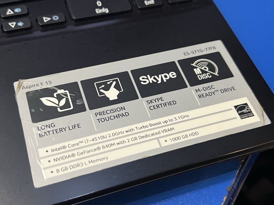 Vand Laptop Acer i7 / nVidia